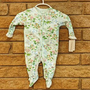 Catherine Malandrino Floral Onesie With Hat NWT